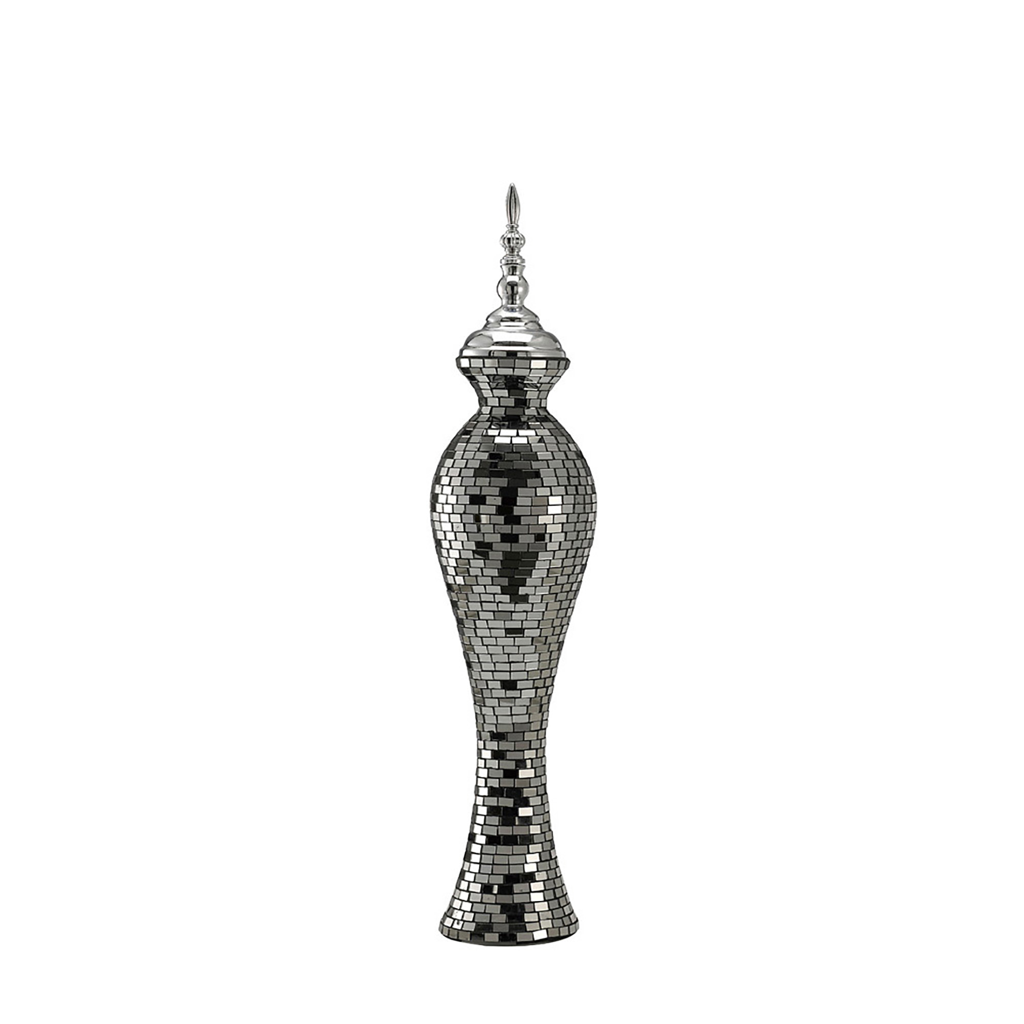 IL70228  Anika Mosaic Ornament Medium Silver